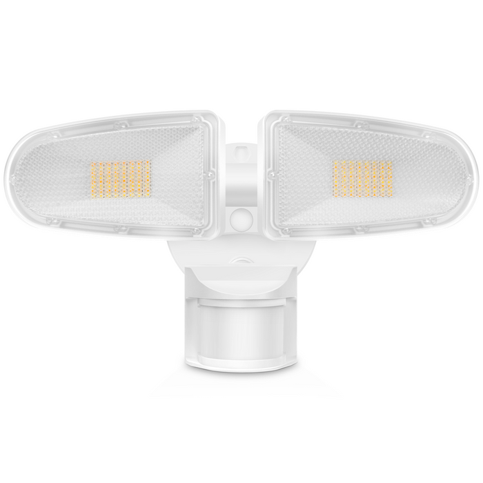 LED Security Flood Lights with Dual Heads 3CCT Adjustable Motion Sensor 20H