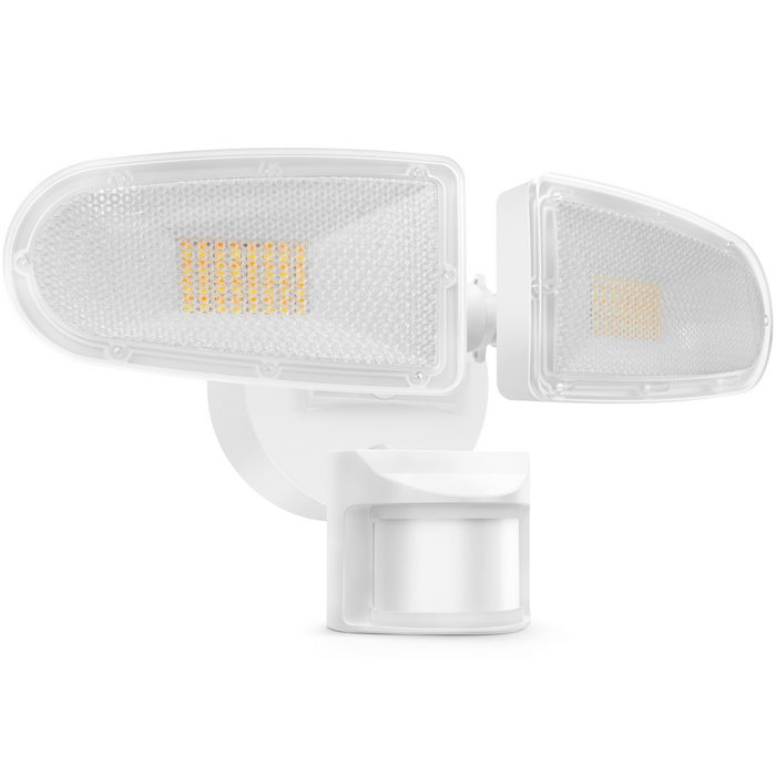 LED Security Flood Lights with Dual Heads 3CCT Adjustable Motion Sensor 20H