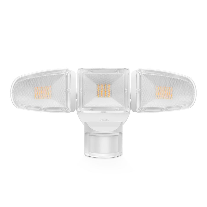 Luces LED de seguridad con cabezales triples+3CCT ajustables+sensor de movimiento 20H